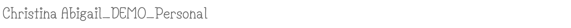 Sample characters Christina Abigail Font